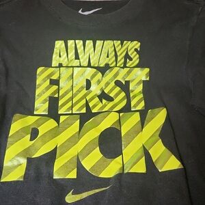 Nike Kids Tee with Bold Yellow Graphic